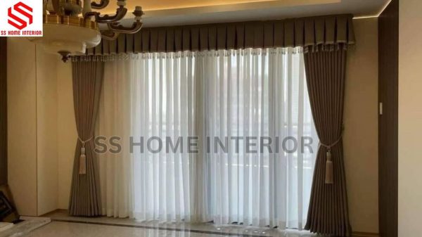 front curtain Velvet & back white Shafoon