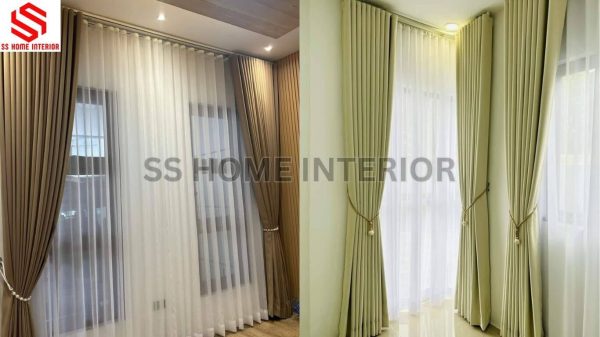 front curtain Velvet & back white Shafoon