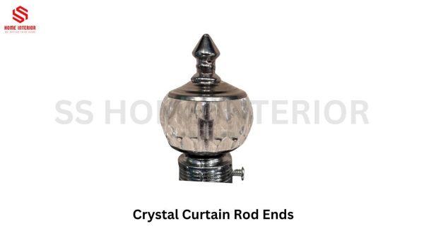 Crystal Curtain Rod End