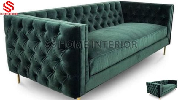 3 seater chesterfield sofa with imported velvet