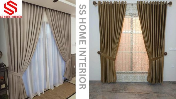 Luxury Imported Velvet Curtains with White Shafon - Image 2