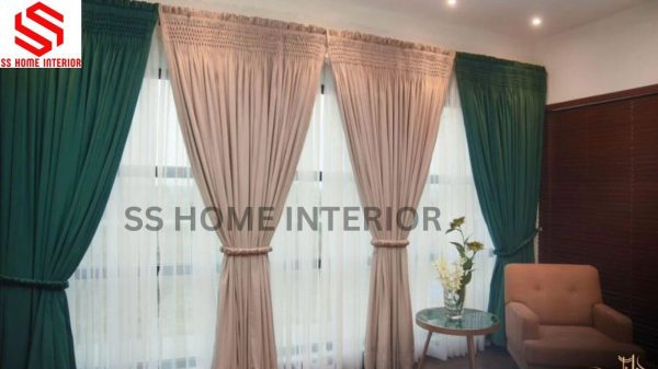 Luxury Imported Velvet Curtains with White Shafon